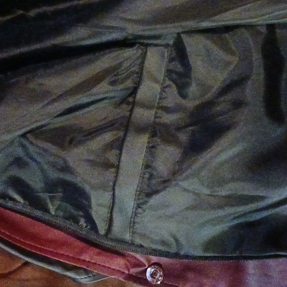 Goth maroon faux leather coat - Picture 8 of 12